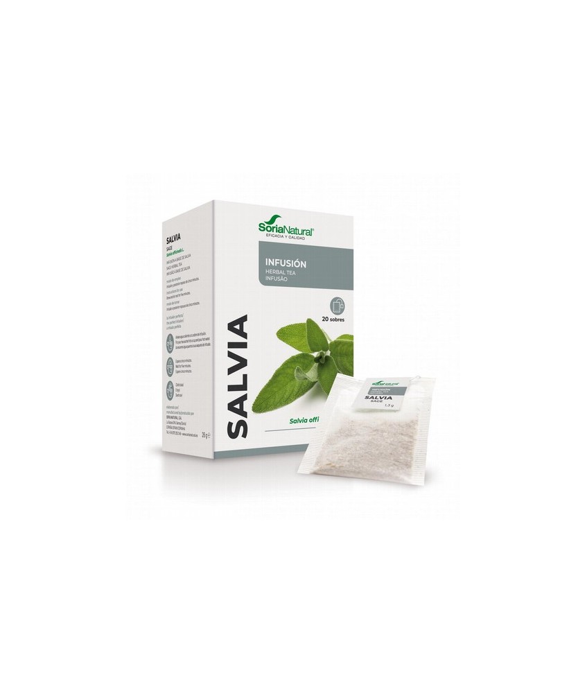 Composición
Ingredientes
(por sobre)

Salvia officinalis L. (Hojas).... 1,3 g



Modo de empleo
Plantas Relacionadas
