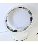 KU.LAMPARA MESA FLUORITA BLANCA REDONDA