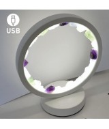 Lámpara de mesa/escritorio redonda de Fluorita en color blanco.

Iluminación LED fácil y rápida mediante cable USB.

Esta l