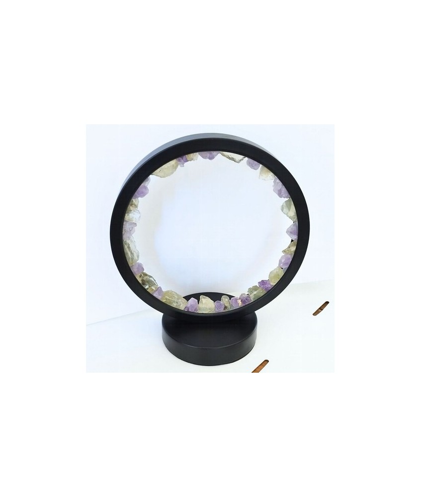 KU.LAMPARA MESA FLUORITA NEGRO REDONDA 1 color