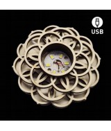 

Base de Madera 6 Led Blanca USB con el símbolo de la Flor de la Vida.

Incluye cable USB

No incluye adaptador de corri