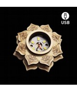 Base de Madera 6 Led Blanca USB con el símbolo de la Flor de Loto.

Incluye cable USB

No incluye adaptador de corriente

