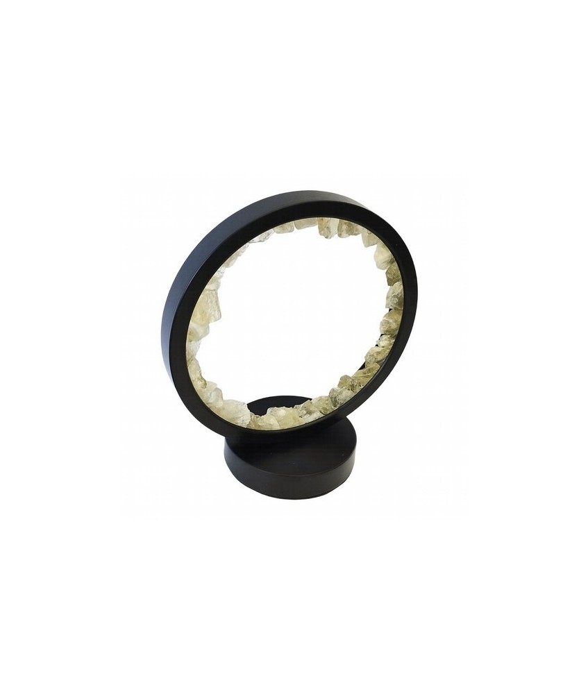 KU.LAMPARA MESA CITRINO NEGRO REDONDA LED