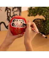 TZ.DARUMA TRADICIONAL SUERTE ROJO 12 CM.