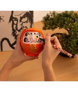 TZ.DARUMA TRADICIONAL AMISTAD NARANJA 12 CM.
