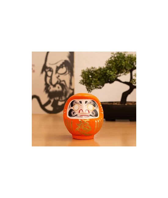TZ.DARUMA TRADICIONAL AMISTAD NARANJA 12 CM.
