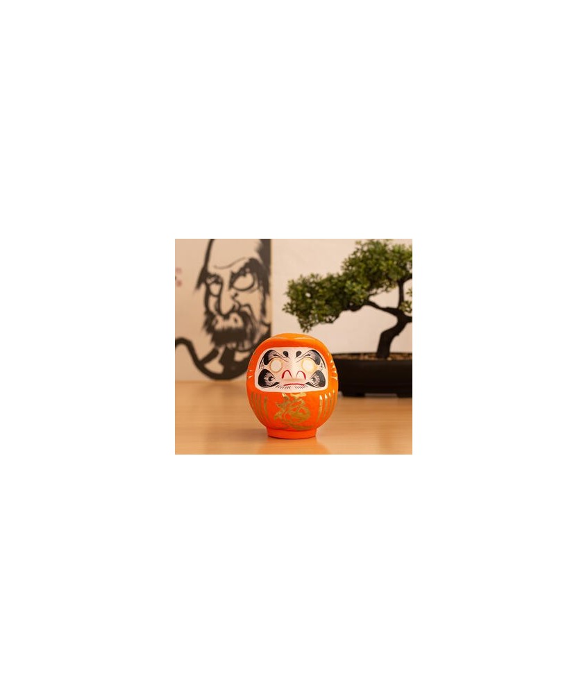 TZ.DARUMA TRADICIONAL AMISTAD NARANJA 12 CM.