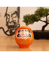 TZ.DARUMA TRADICIONAL AMISTAD NARANJA 12 CM.