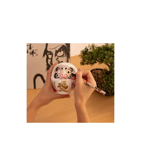TZ.DARUMA TRADICIONAL AMOR BLANCO 12 CM.