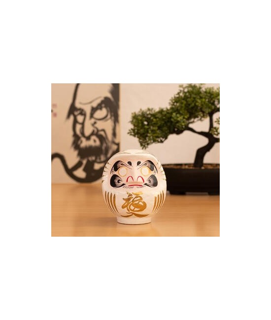 TZ.DARUMA TRADICIONAL AMOR BLANCO 12 CM.