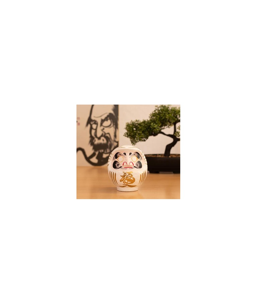 TZ.DARUMA TRADICIONAL AMOR BLANCO 12 CM.