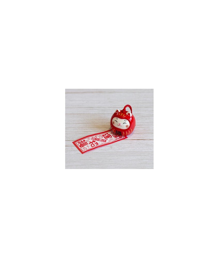 TZ.CAMPANA FURIN CERAMICA NEKO DARUMA