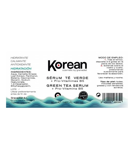 GR.KOREAN SERUM TE VERDE 30 ML.