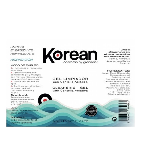 GR.KOREAN GEL LIMPIADOR 200 ML.