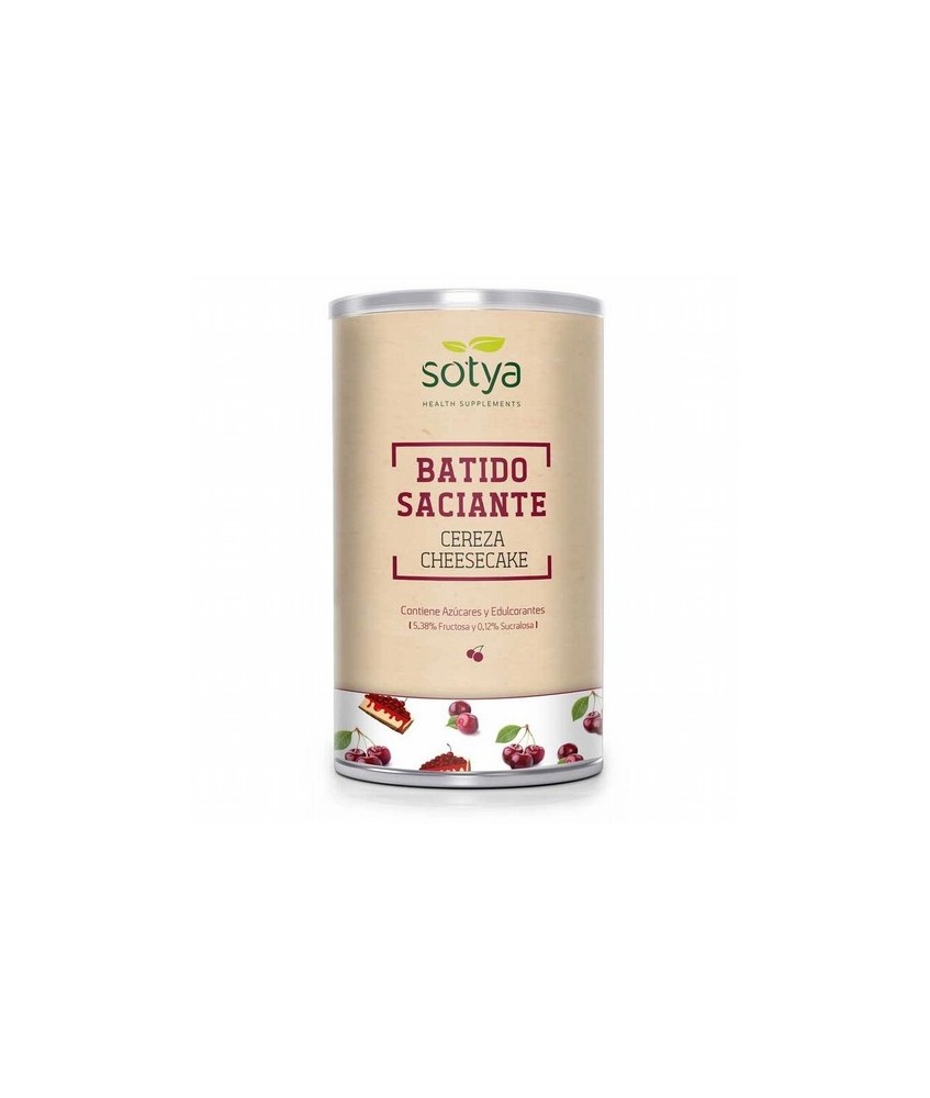 BATIDO SACIANTE DE CEREZA CHEESECAKE 550G SOTYA
Polvos sustitutos de una comida sabor Cereza-Cheese Cake. Contiene azúcares (f