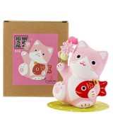 TZ.MANEKI NEKO DOBLE SUERTE ROSA 10 CM.