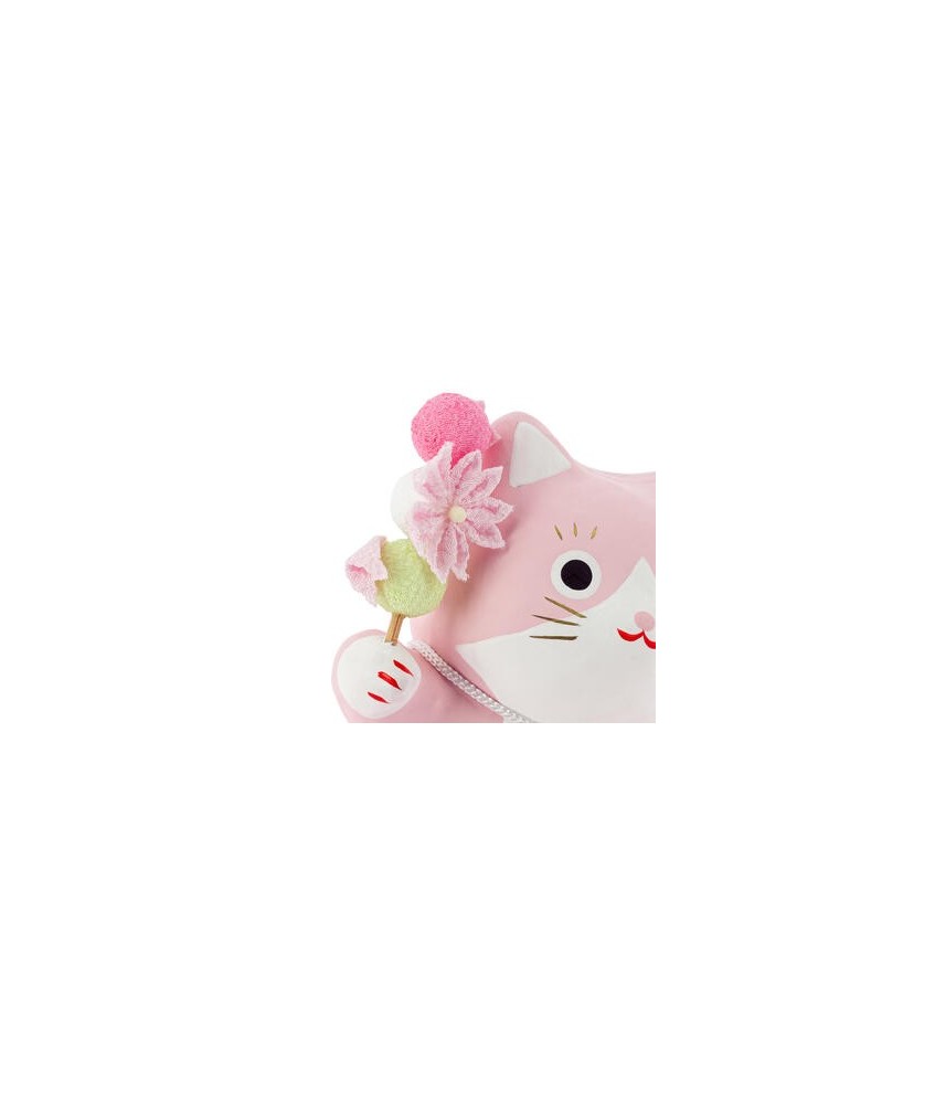 TZ.MANEKI NEKO DOBLE SUERTE ROSA 10 CM.