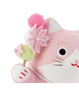 TZ.MANEKI NEKO DOBLE SUERTE ROSA 10 CM.