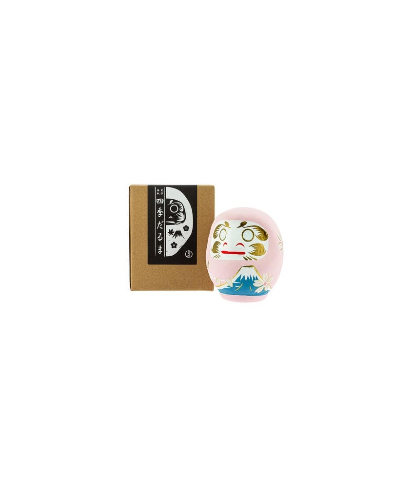 Para los japoneses, tanto daruma como el monte Fuji son símbolos espirituales, budista uno y sintoísta el otro. En esta figurit