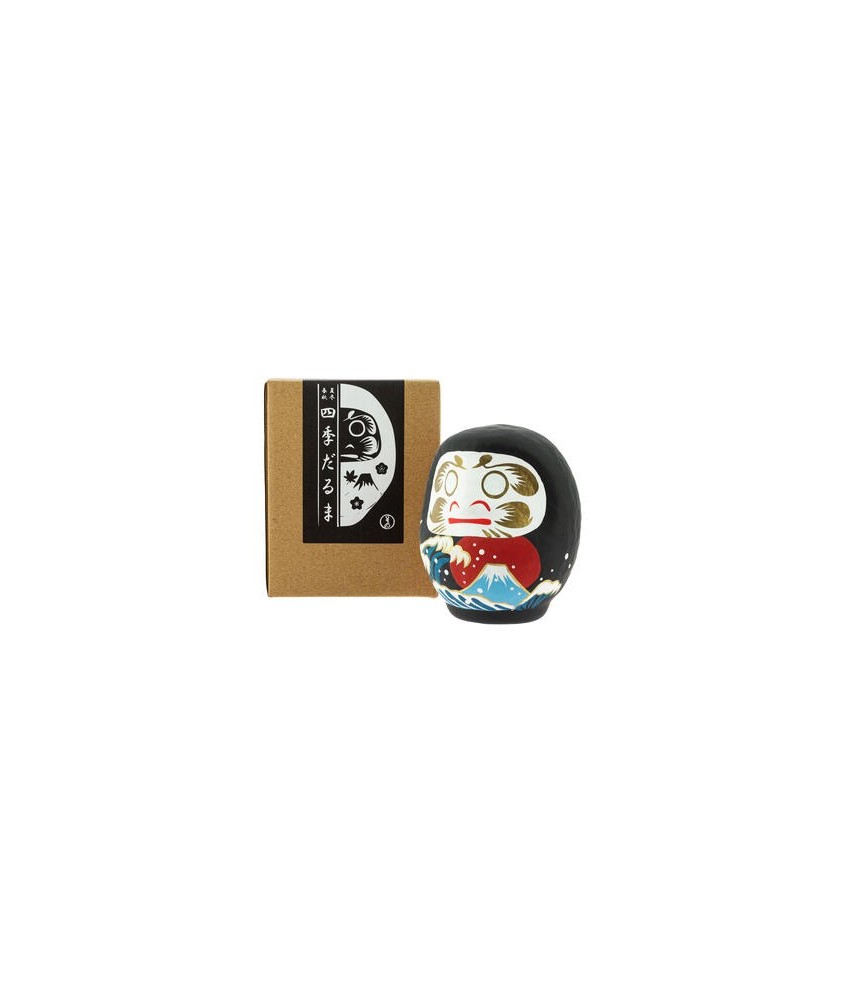 Para los japoneses, tanto daruma como el monte Fuji son símbolos espirituales, budista uno y sintoísta el otro. En esta figurit