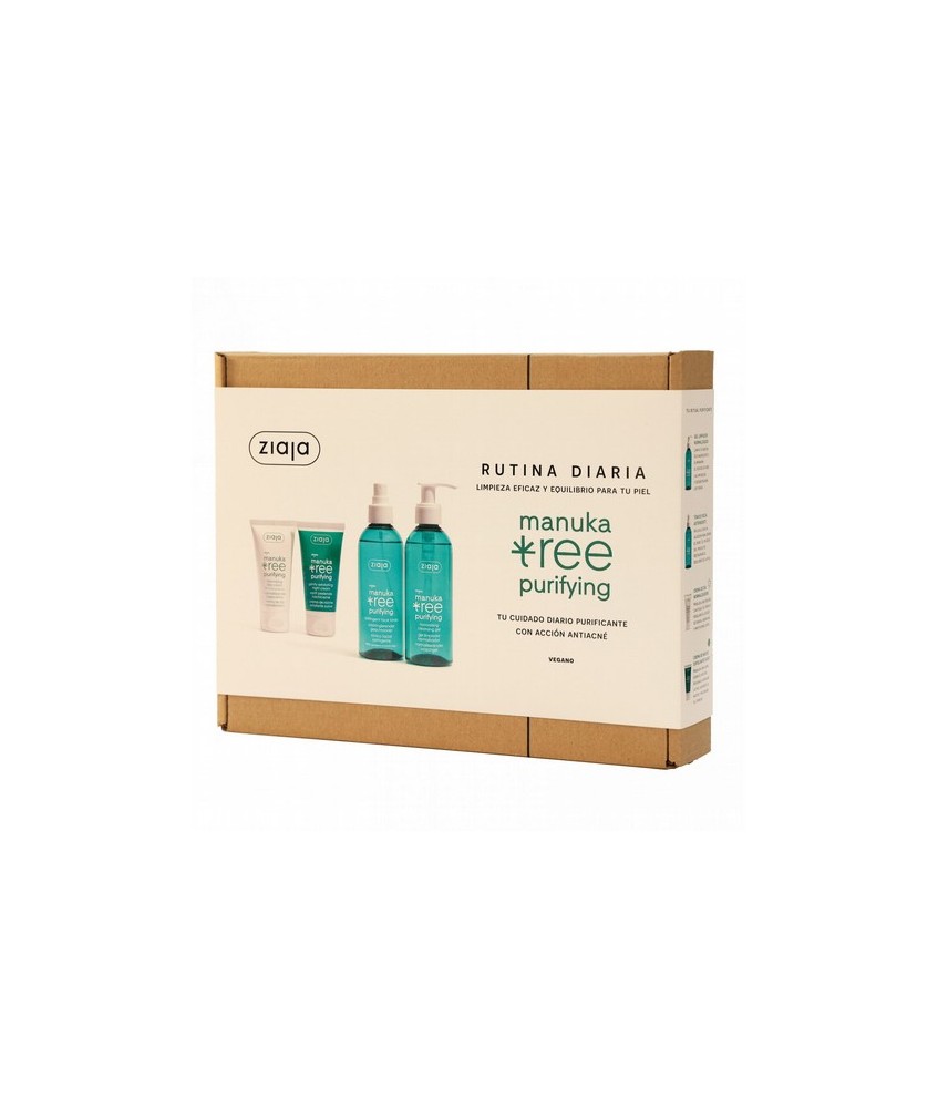 Descubre el secreto de una piel purificada y equilibrada con el Set Manuka Tree Rutina diaria, diseñado para pieles mixtas y gr