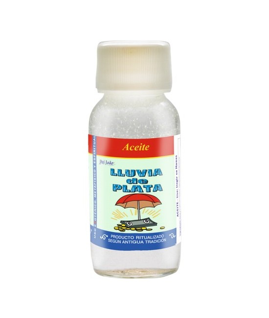 Aceite Lluvia de Plata 60 ml
Atrae Suerte, Amor, Trabajo y Dinero. Aceite ritual de uso esotérico, creado para potenciar la ef