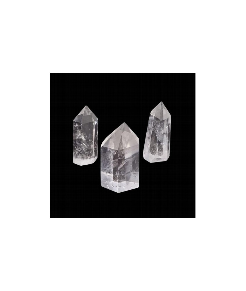 Generador de energía de Cristal de Roca. Punta pulida generador de Cristal de Roca.