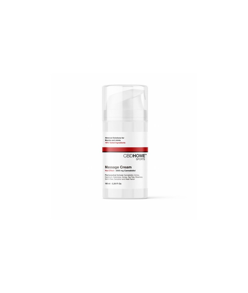 sta Crema de Masaje Efecto Calor, en formato de 100 ml, con 3500 mg de CBD y CBG está diseñada para aliviar el dolor muscular y