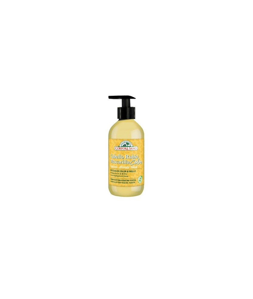Mascarilla Color Cabello Rubio
HENNA, ALOE VERA, ACEITE DE JOJOBA, CAMOMILA, GIRASOL, KERATINA VEGETAL
Mascarilla capilar que