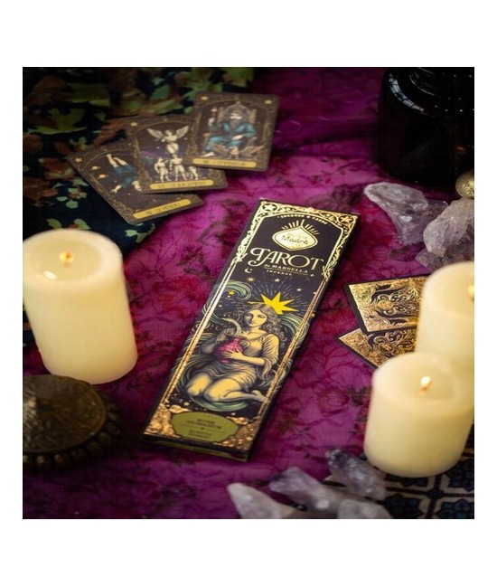 Incienso Tarot de Marsella Almizcle  Olibano Sagrada Madre. Varitas de incienso artesanal con aroma cálido y amaderado, ideale