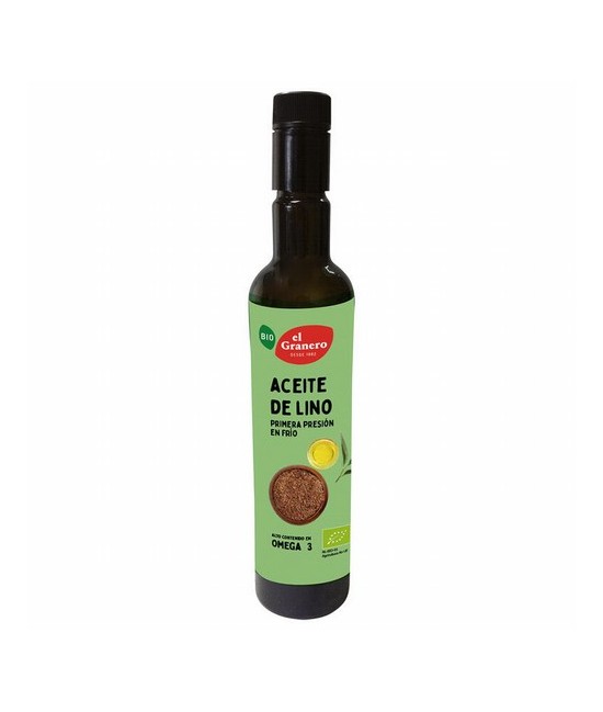 ACEITE DE LINO BIO 1ª PRESION, 500 ml
Ref. 013610

Ingredientes: aceite de lino* (Linum usitatissimum) de primera presión en