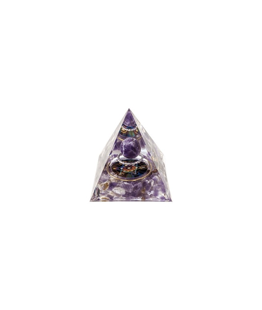Esfera de amatista
Tamaño aproximado: 6cm


Peso aproximado: 110gr


Tamaño aproximado de la caja: 8,5 x 7 x 7 cm