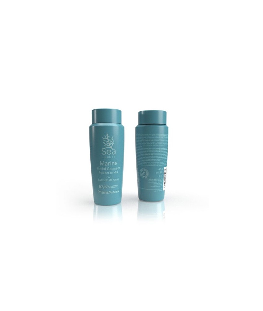 Marine Facial Cleanser Powder to Milk con extracto de Algas 40g de la línea Sea Beauty de Prisma Natural.
MODO DE EMPLEO: Hume