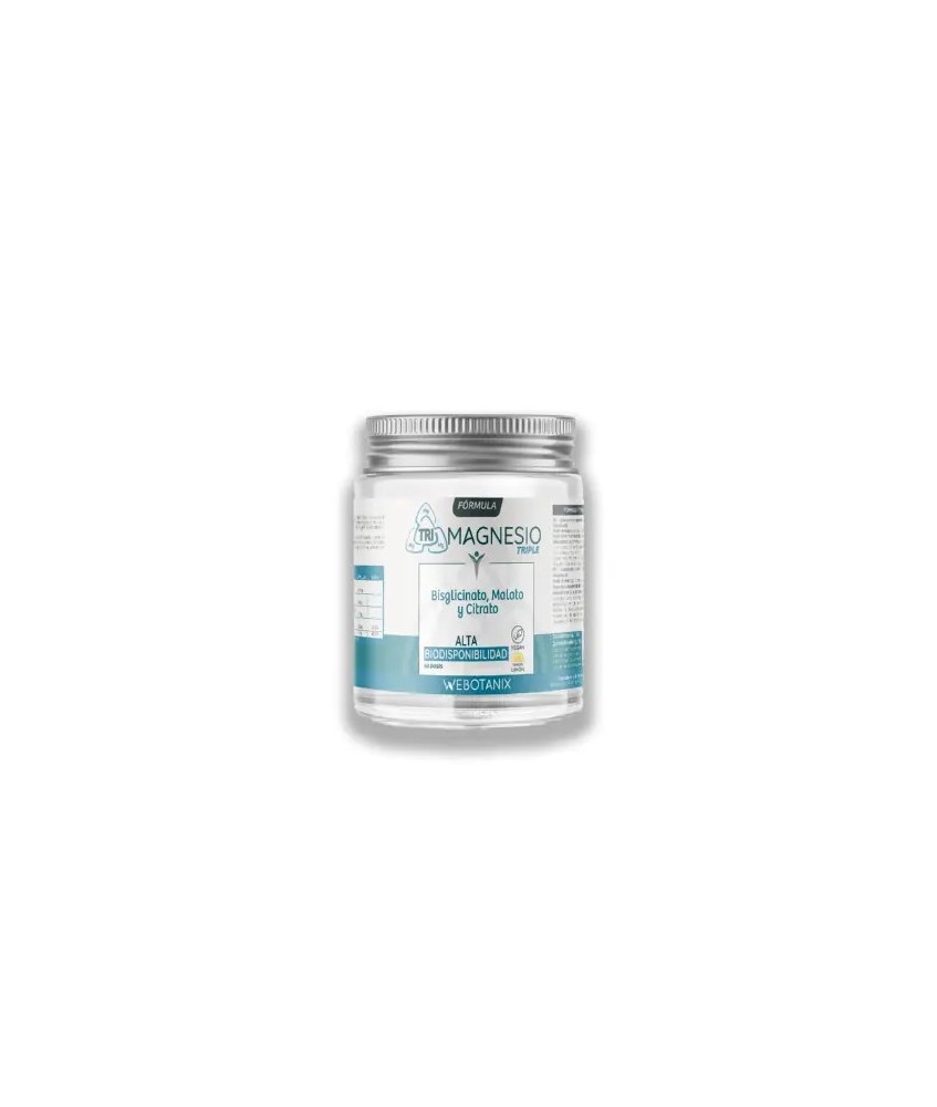 Triple Magnesio Polvo Fórmula es un complemento alimenticio a base de magnesio con alta biodisponibilidad y vitamina B6 con sab