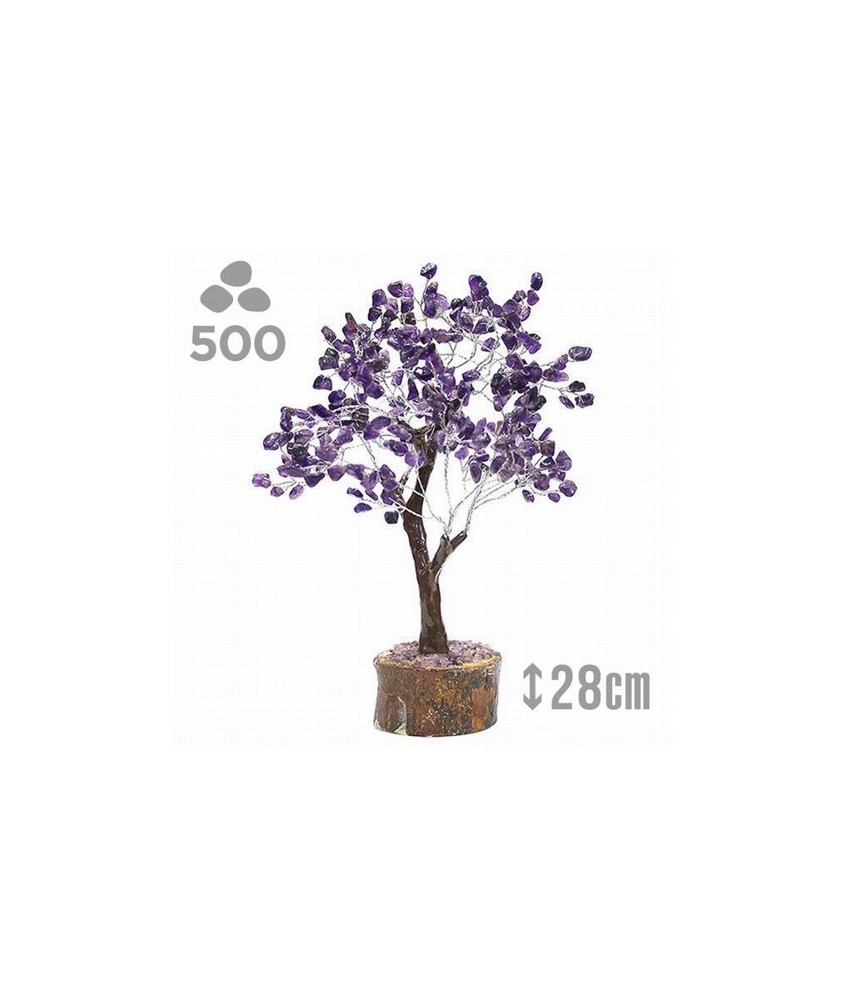 Árbol compuesto de 500 piedrecitas chip en Amatista

Base de madera.

Para la cultura asiática simboliza la vida, la prospe