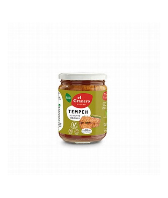 TEMPEH EN CONSERVA BIO, 310 g
Ref. 014822

Ingredientes: soja* cocida, vinagre de manzana* y fermento (Rhizopus) (soja). Líq