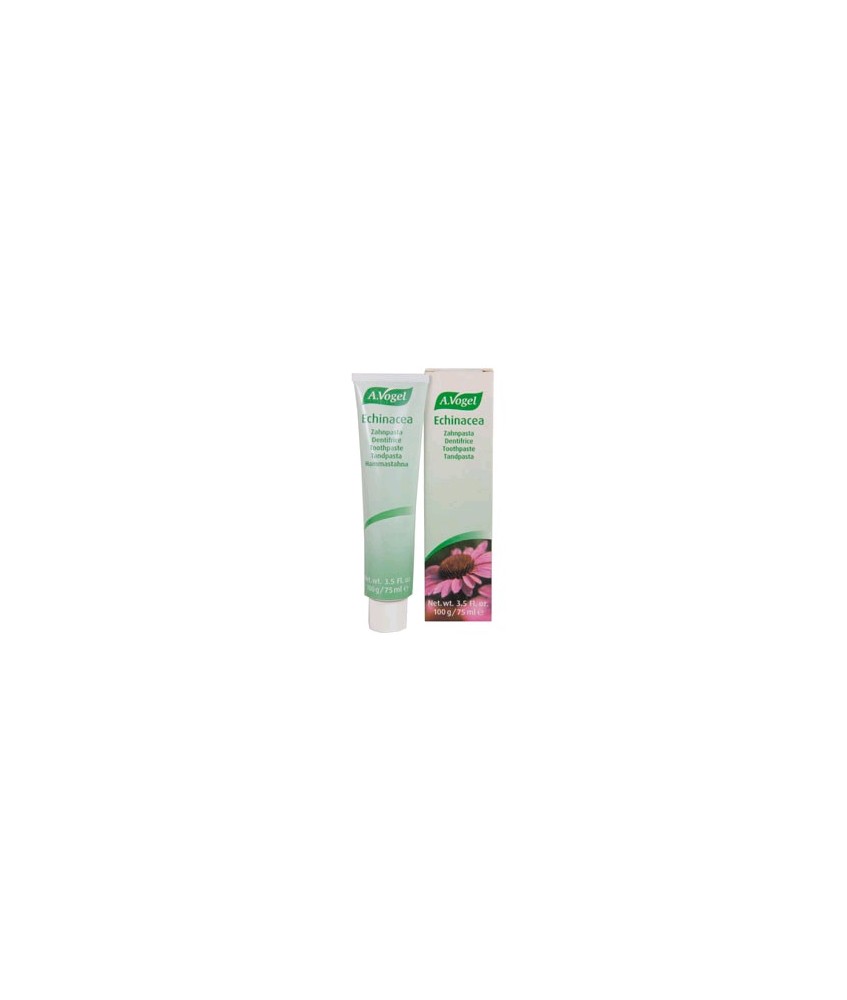 Dentífrico de Echinacea a base de extractos de plantas
frescas y aceites esenciales. Limpia profundamente sin
dañar el esmalt