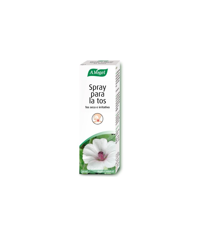 Spray para la tos
Para la tos seca e irritativa. Efecto antitusivo y calmante.

A.Vogel Spray para la tos seca e irritativa 