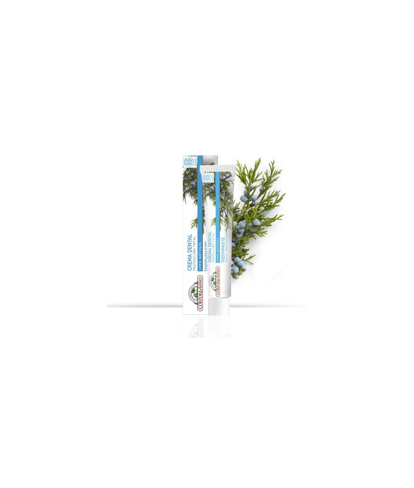 100% NATURAL ECO BIO COSMETIC ICEA.
La crema dental de Corpore Sano Protección Total está elaborada a base de ingredientes n