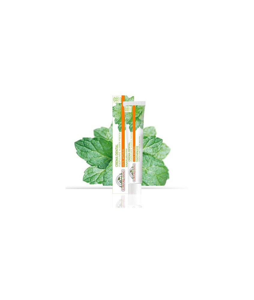 100% NATURAL ECO BIO COSMETIC ICEA.
La crema dental Purificante aliento fresco de Corpore Sano está elaborada a base de ingr