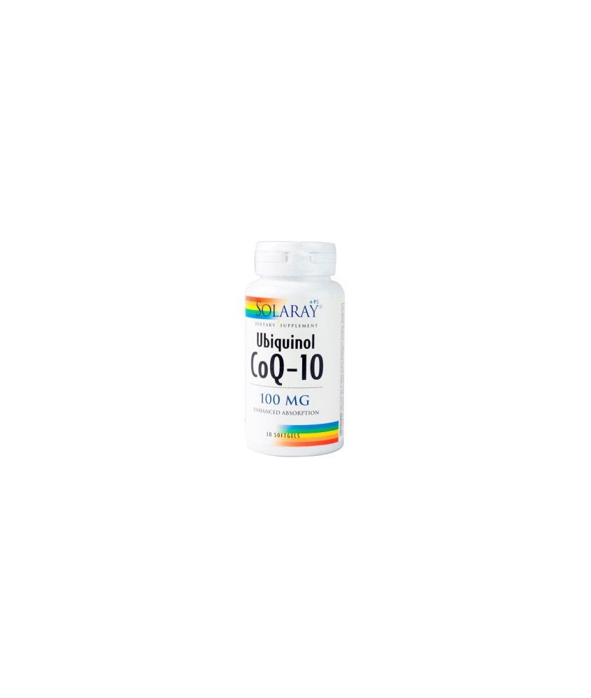 CoQ10 UBIQUINOL 100mg. 30cap. de SOLARAY: Necesarias para la activación de enzimas que son imprescindibles para la supervivenci