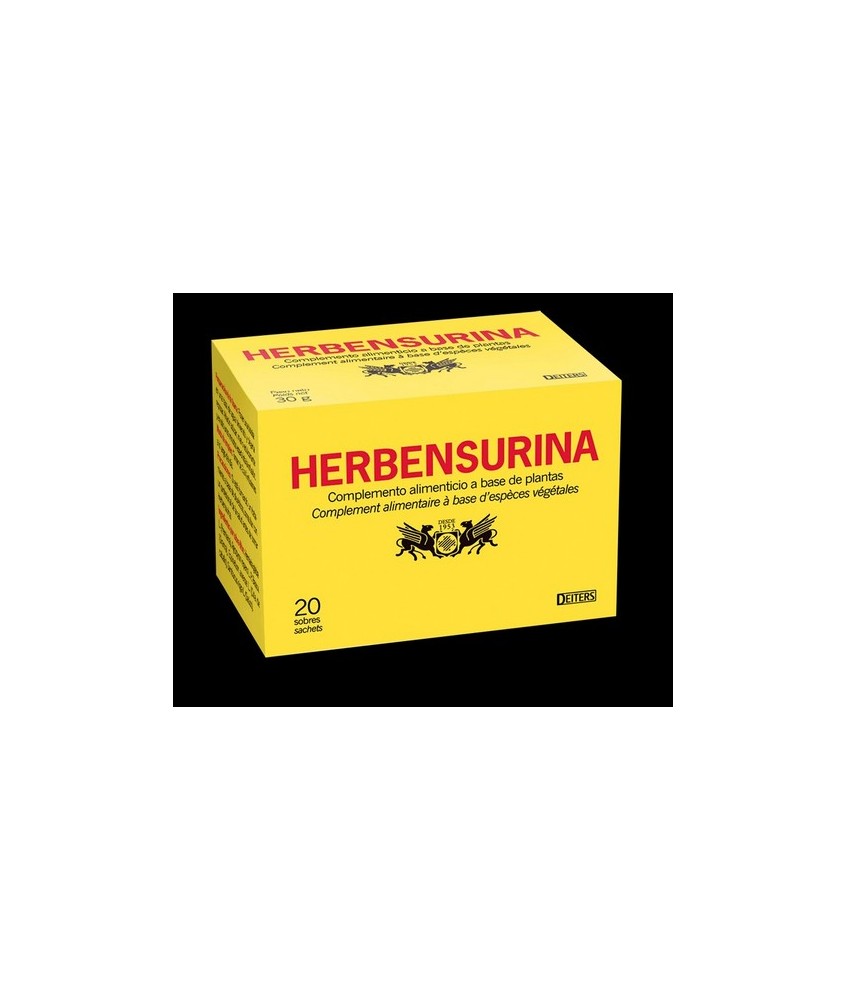 DESCRIPCIÓN: Herbensurina es un complemento alimenticio en forma de sobres-filtro para infusión, con una cuidada mezcla de plan