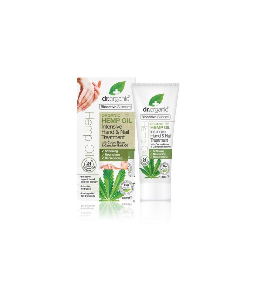 Hemp oil Intensive hand & nail treatment
El aceite de cáñamo orgánico es rico en ácidos grasos
esenciales y Omega 3, 6 y 9, e