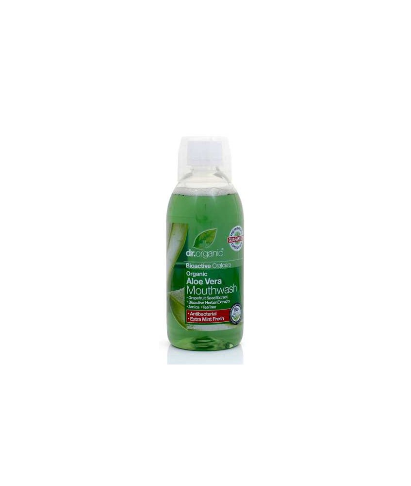 Aloe Vera Mouthwash
Un enjuague bucal protector que combina las propiedades
calmantes de Aloe Vera orgánico con las propiedad