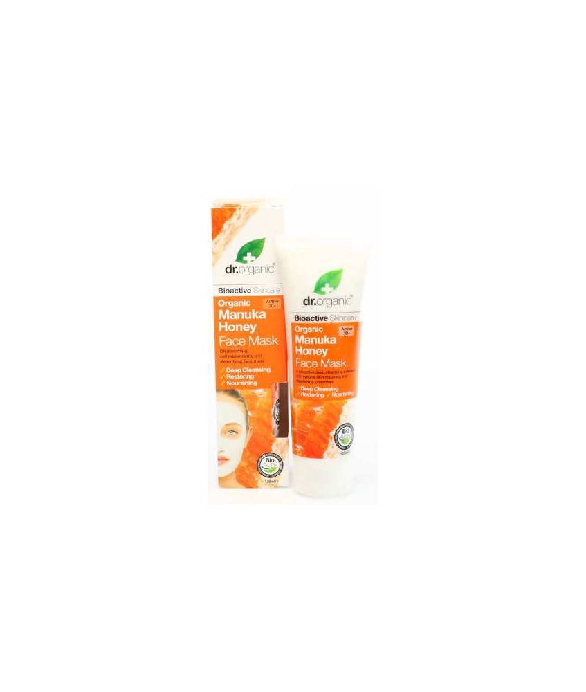 Manuka Honey Face Mask
Mascarilla facial limpiadora con base de miel de Manuka
orgánica enriquecida con Aloe Vera, Caolin, ma