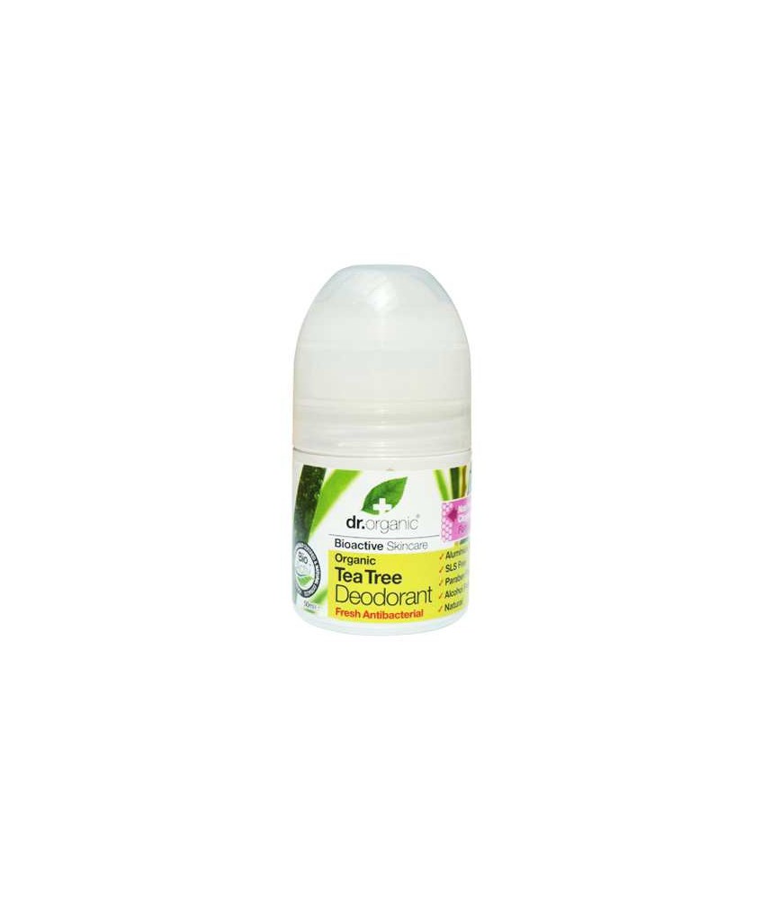 Tea Tree Deodorant
Un desodorante líquido antibacteriano en roll-on formulado con
aceite orgánico certificado Tree Tree, Aloe