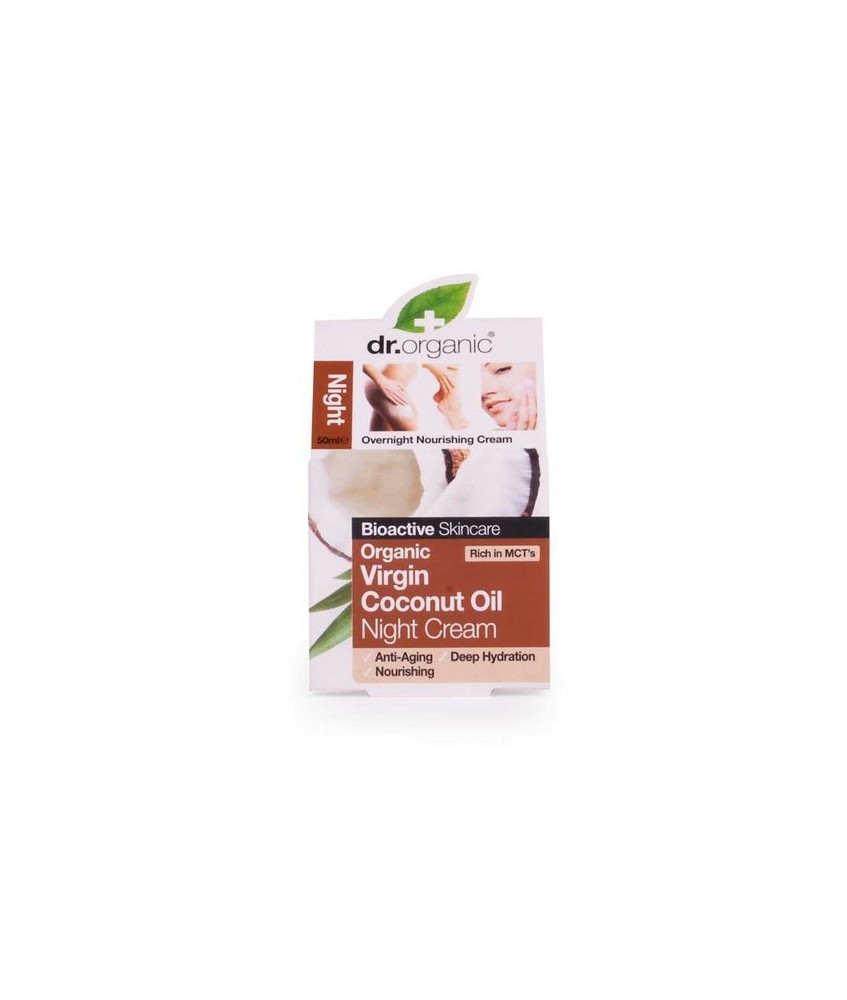 Virgin Coconut Oil Night Cream
Crema de rescate hidratante de noche con aceite de coco virgin
orgánico. Esta rica y nutritiva