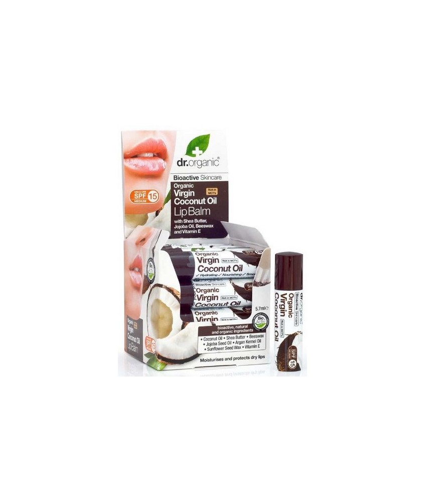 Virgin Coconut Oil Lip Balm
Bálsamo labial con base de Aceite de Coco Virgen
Orgánico con Manteca de Karité, Aceite de Jojoba