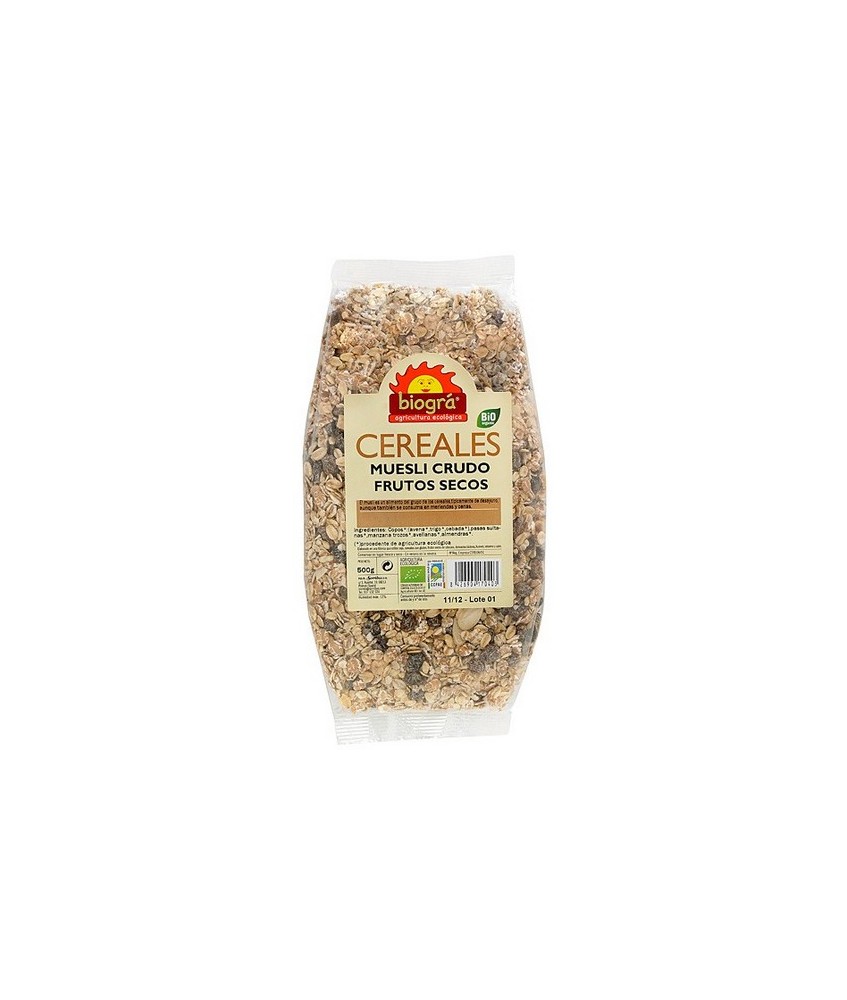 BIO.MUESLI CRUDO FRUTA.SECOS 500 Gr