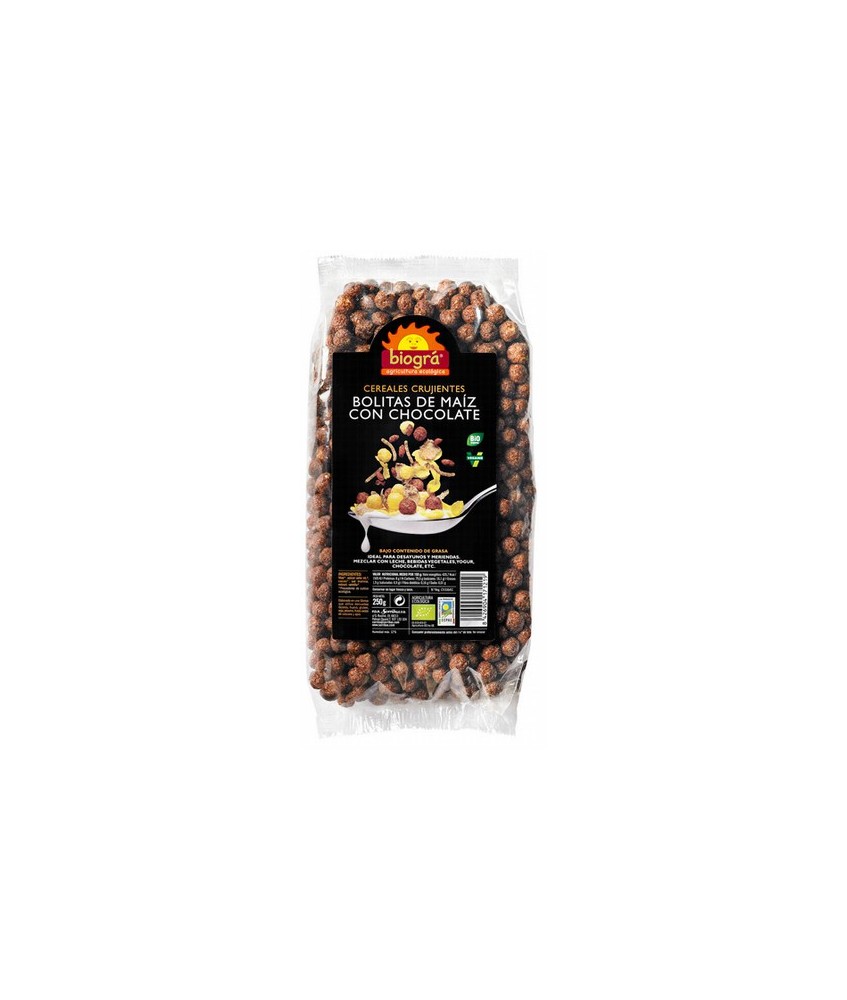 BIO.BOLITAS MAIZ CHOCOLATE 250 GR